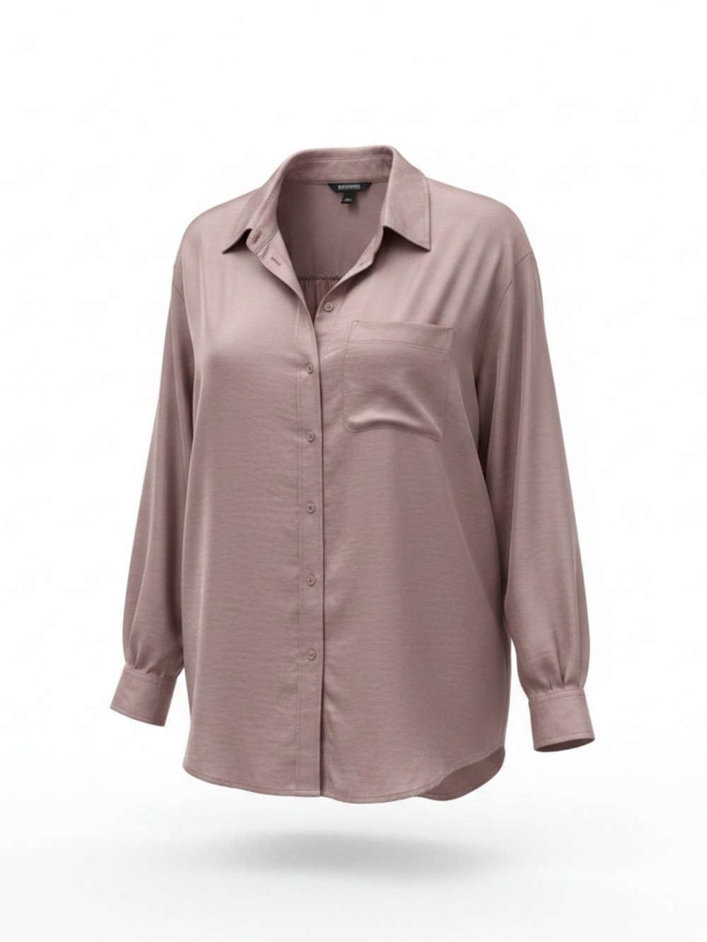 Express Men's Long-Sleeve Button-Down Shirt in Mauve